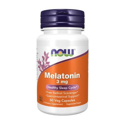 NOW Melatonin 3 mg (60 caps) 000000316 фото
