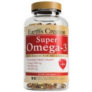 EARTHS CREATION SUPER OMEGA-3 1000 - 90 СОФТ ГЕЛЬ 00540 фото