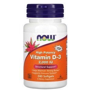 NOW FOODS VITAMIN D3 2000 ME - 240 СОФТ ГЕЛЬ 01040 фото