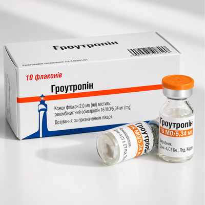 ГОРМОН РОСТУ ГРОУТРОПІН (GROUTROPIN) 1ФЛ 16МЕ 08644 фото