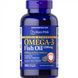 Puritan's Pride Double Strength Omega-3 Fish Oil 1200 мг (600 мг Active Omega-3) (180 капс) 00551 фото 1