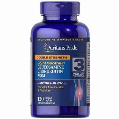 Puritan&rsquo;s Pride Glucosamine Chondroitin MSM Double Strength 120 таб 01467 фото