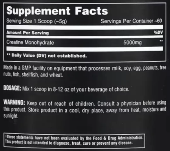 Animal, 100% Pure Creatine Monohydrate Powder, 300 g 05676 фото