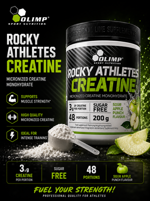 OLIMP Rocky Athletes Creatine (200 g, sour apple punch) 068594 фото
