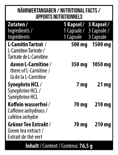 MST&reg; L- Carnitine Pro | Карнітін + Кофеїн + Синефрин | 90 капсул 000087 фото